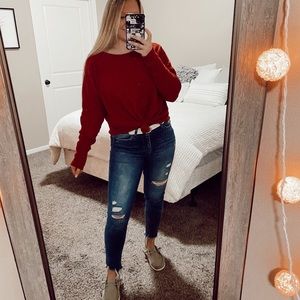 Burnt orange sweater